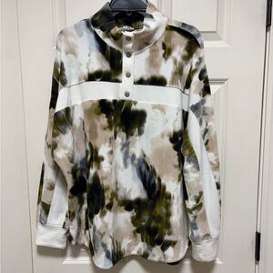 Abstract Print Pullover Coverup.
